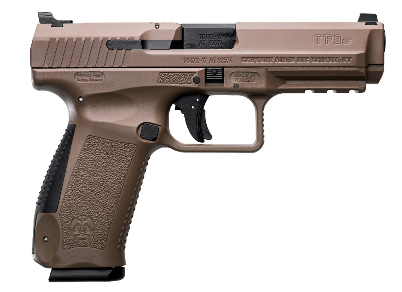 Canik TP9SF 9mm, 4.46" Barrel, Flat Dark Earth, Cerakote, Black, 18rd