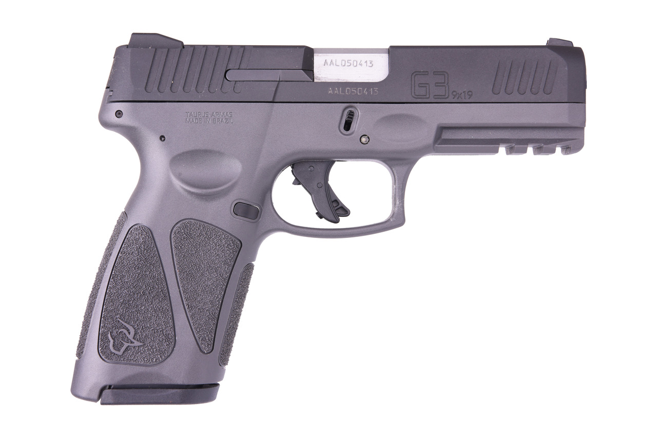 Taurus G3 Full Size, 9mm, 4" Barrel, Polymer Frame, Black/Gray, 2 Magazines, 1-15Rd & 1-17Rd