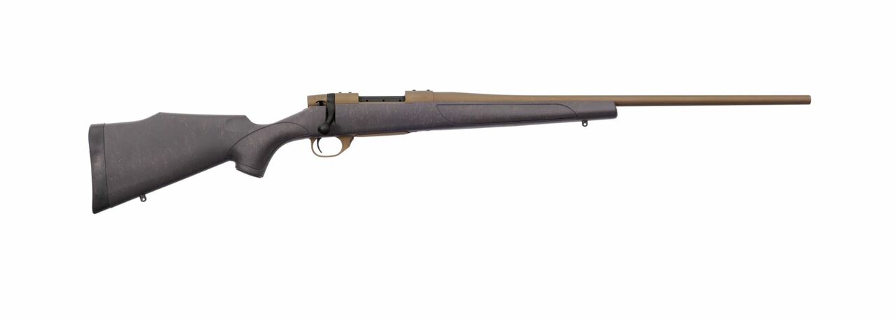 Weatherby Vanguard Weatherguard 300 Weatherby Mag, 26" Black Bronze Webbing Fixed Monte Carlo Griptonite Stock Bronze Cerakote, 3rd