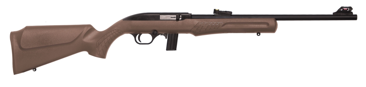 Rossi RS22 22 LR, 18" Barrel, Brown, Synthetic Stock, 10Rd, Adjustable Sights
