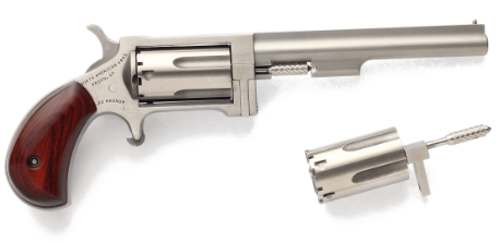 NAA Sidewinder 4″ .22 WMR/.22 LR Revolver Stainless