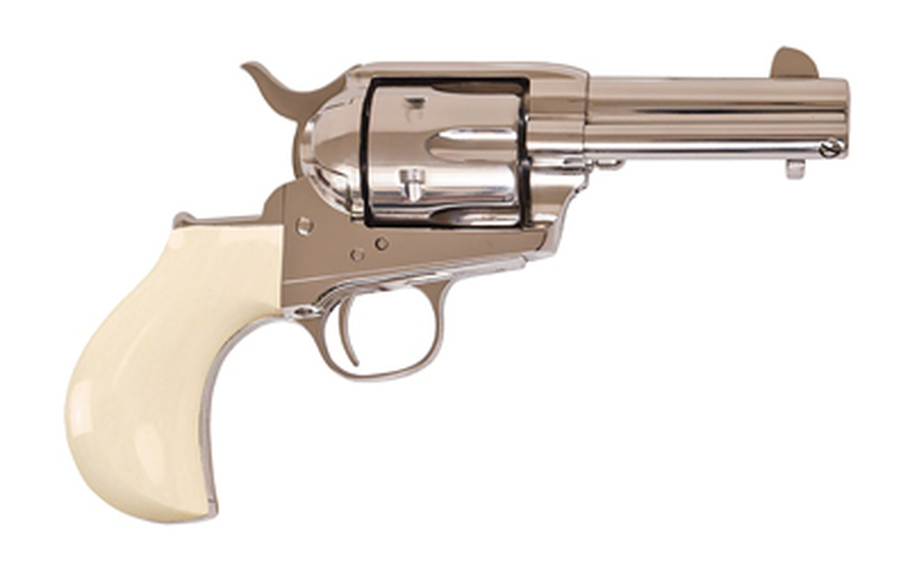Cimarron Doc Holliday Thunderer .45 Colt, 3.5" Barrel, Ivory Grips, Nickel, 6rd