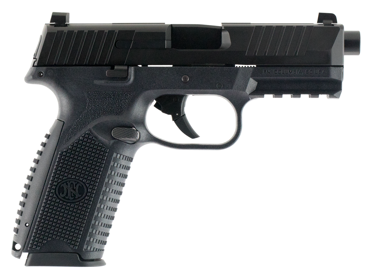 FN LE 509 9mm Double NMS 4.25" 17rd Black Interchangeable Backstrap Grip Black Polymer Frame Black Slide