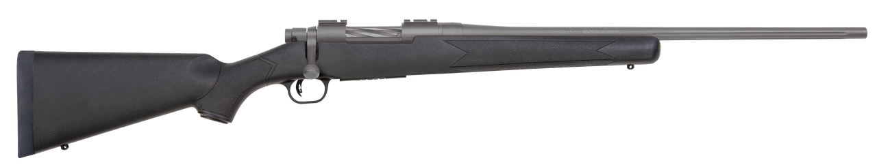 Mossberg Patriot Synthetic 25-06 Rem, 22" Barrel, Black Stock, Stainless Steel Cerakote, 5rd