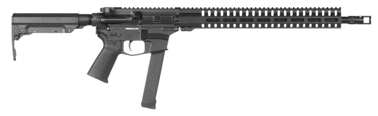 CMMG Resolute 300 9mm 16" Barrel Black CMMG 6 Position RipStock Synthetic Stock 33rd Mag