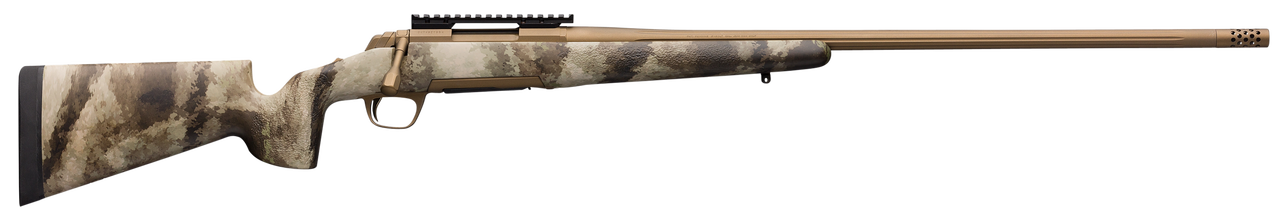 Browning X-Bolt Hells Canyon Speed Long Range 300 RUM, 26" Barrel, A-TACS AU Camo, Fixed McMillan Game Scout Stock, Burnt Bronze Cerakote, 3rd