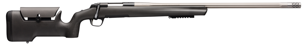 Browning X-Bolt Max Varmint/Target 204 Ruger, 26" Barrel, Matte Black Satin Gray, Fixed Max Adjustable Comb Stock, Black, 5rd