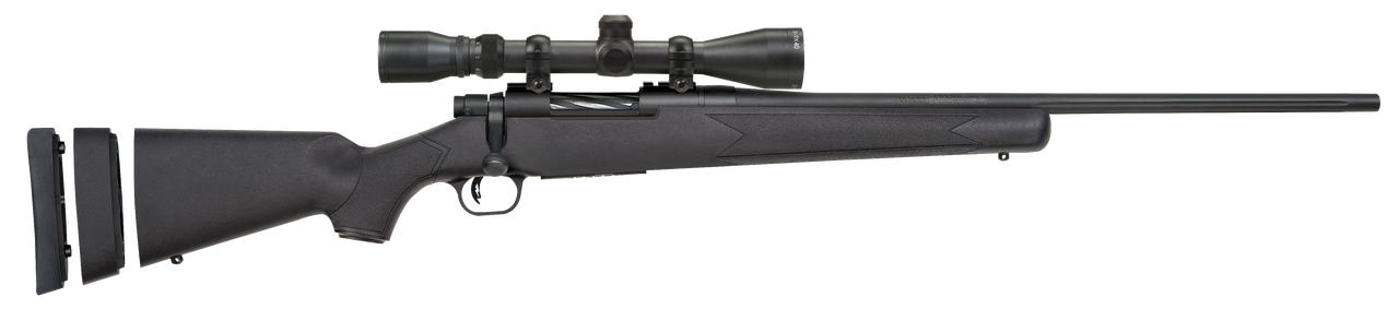 Mossberg Patriot Youth 350 Legend, 22" Barrel, 3-9x40mm Scope, Black, Fixed Adj LOP Stock, Blued, Youth/Compact Hand, 4rd
