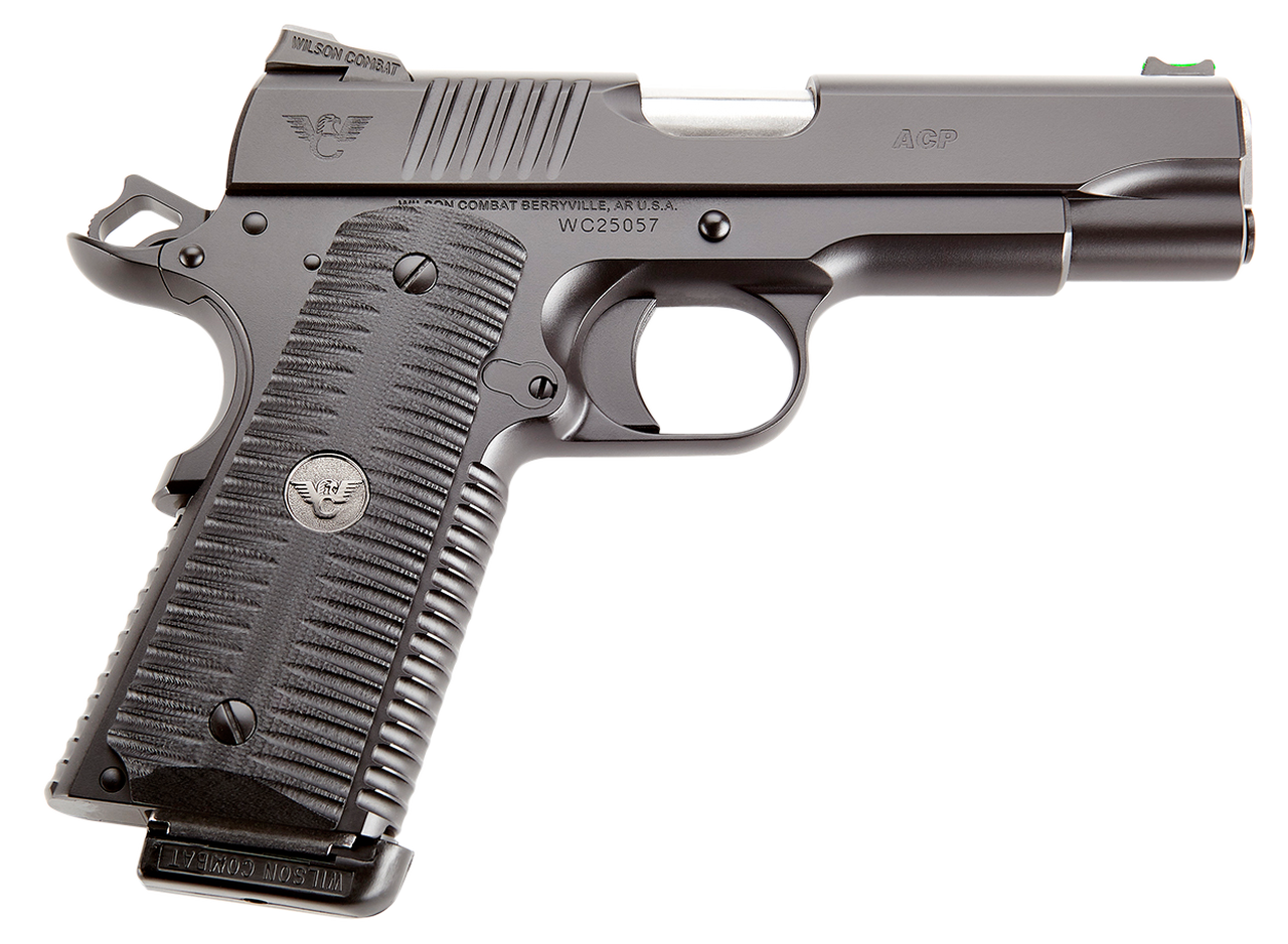 Wilson Combat ACP Commander SAO 9mm 4.25",, , Black Armor-Tuff, G10, 10 rd