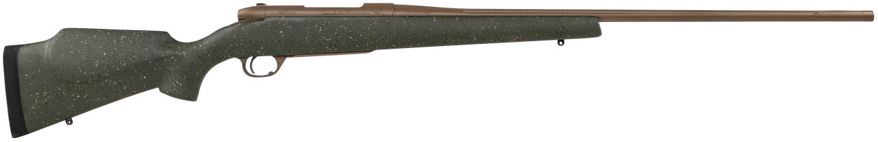 Weatherby Mark V Weathermark LT 300 Weatherby Mag, 26" Barrel, Flat Dark Earth Cerakote Green, Monte Carlo Stock, Left Hand, 3rd