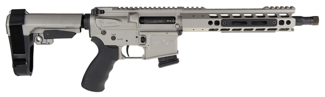 Alexander Arms Highlander 17 HMR, 11" Barrel, SBA3, Sniper Gray, 10rd