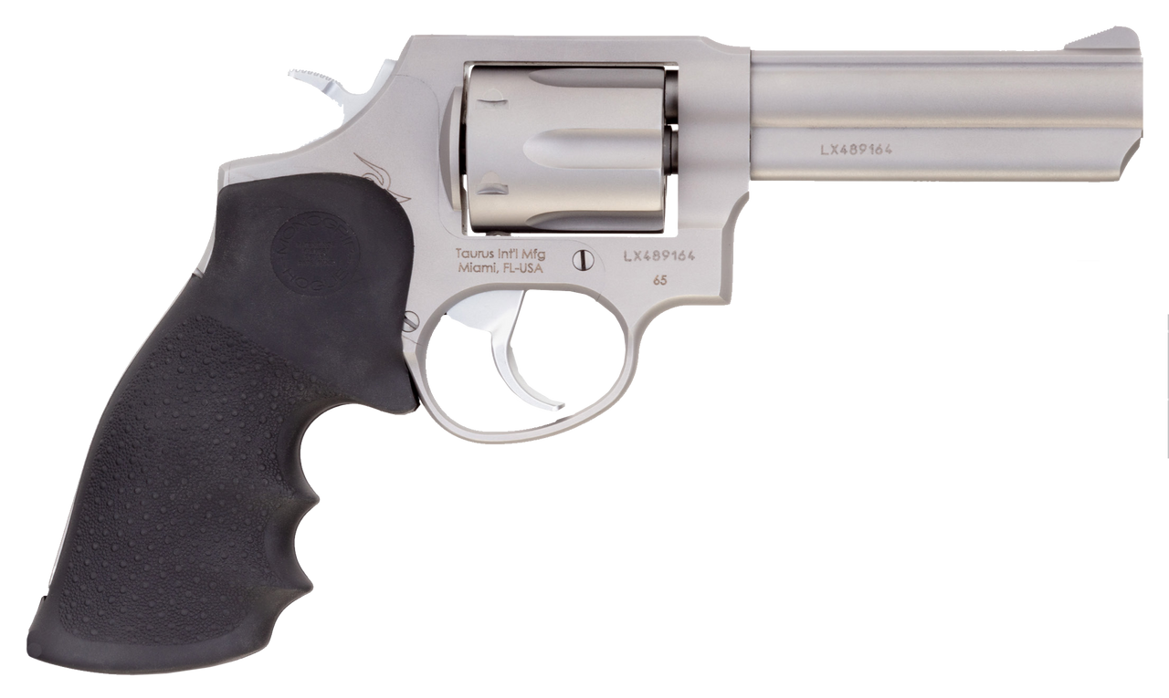 Taurus 65 357 Magnum 6rd 4" Matte Stainless Black Hogue Rubber Grip