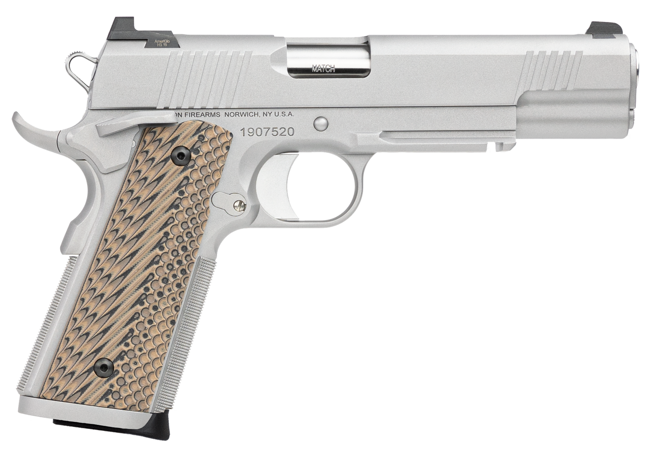 Dan Wesson Specialist 1911 9mm Luger 5" Barrel Black Stainless Steel Black/Brown G10 Grip 10rd Mag
