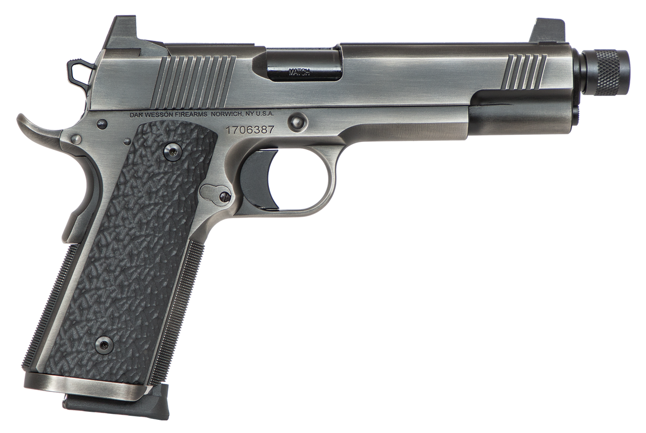 Dan Wesson Wraith 10mm Auto 5.75" Barrel, Distressed Stainless Steel Black G10 Grip, 8rd Mag