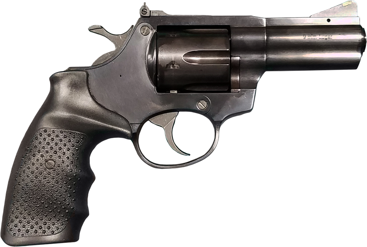 Rock Island AL9.0, Revolver, DA/SA, Medium Frame, 9mm, 3" Barrel, Steel Frame, Black, Rubber Grip, Adjustable Rear Sight, 6Rd