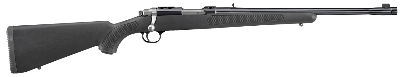 Ruger 77 44 Magnum, 18.5" Threaded Barrel, 11/16X24 Threads, Blued Finish, Adjustable Rear Sight, Bead Front Sight, 4rd