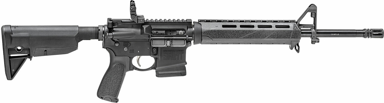 Springfield SAINT AR-15 5.56/223 16" Barrel, 1:8 Twist, Flash Hider Included, Bravo Company Gunfighter Grip and Stock, 10Rd, Flip Up Rear
