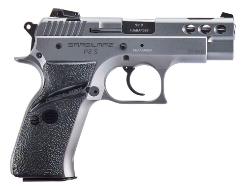 SAR USA P8S 9mm, 3.8" Barrel, Black, Stainless Steel Frame, 17rd