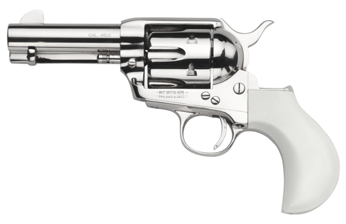 Taylors & Company 1873 357 Magnum, 3.5" Barrel, Nickel-Plated, Ivory Birdshead, 6rd