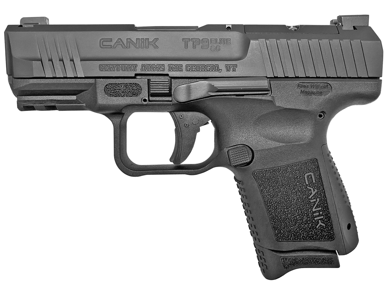 Canik TP9 Elite SC Blackout Edition 9mm, 3.6" Barrel, Polymer, Black, Micro Red-Dot Base, Holster, Back Straps, 2x12rd