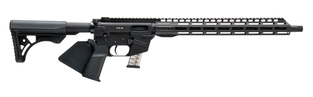 Freedom Ordnance FX9 9mm, 16" Barrel, Black, Uses Glock Magazines, CA Legal, 10rd