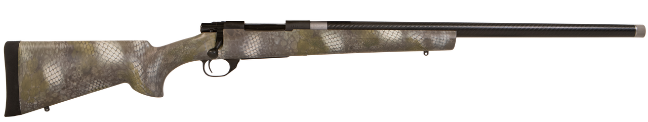 Howa 1500, Bolt Action Rifle, 6.5 Creedmoor, 24" Threaded Barrel, Hogue Carbon Fiber Kratos Camo Stock, Manual Safety