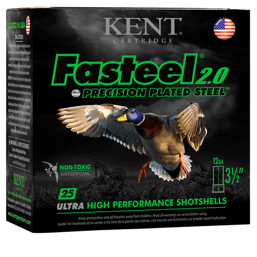 Kent Cartridge 2.0 Waterfowl 12 Ga, 3.5", 1 3/8 oz, 3 Shot, 25rd Box