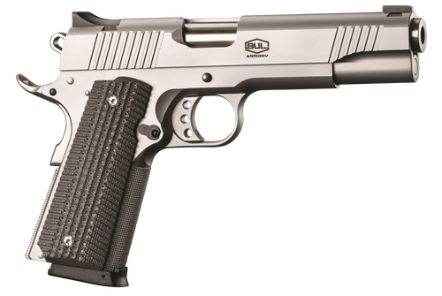Bul Armory 1911 Government 45 ACP, 5" Barrel, Stainless Steel, Black G10 Grip, 8rd
