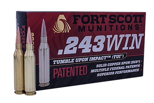 Fort Scott 243 Winchester, 58gr, Solid Copper Spun, 20rd Box
