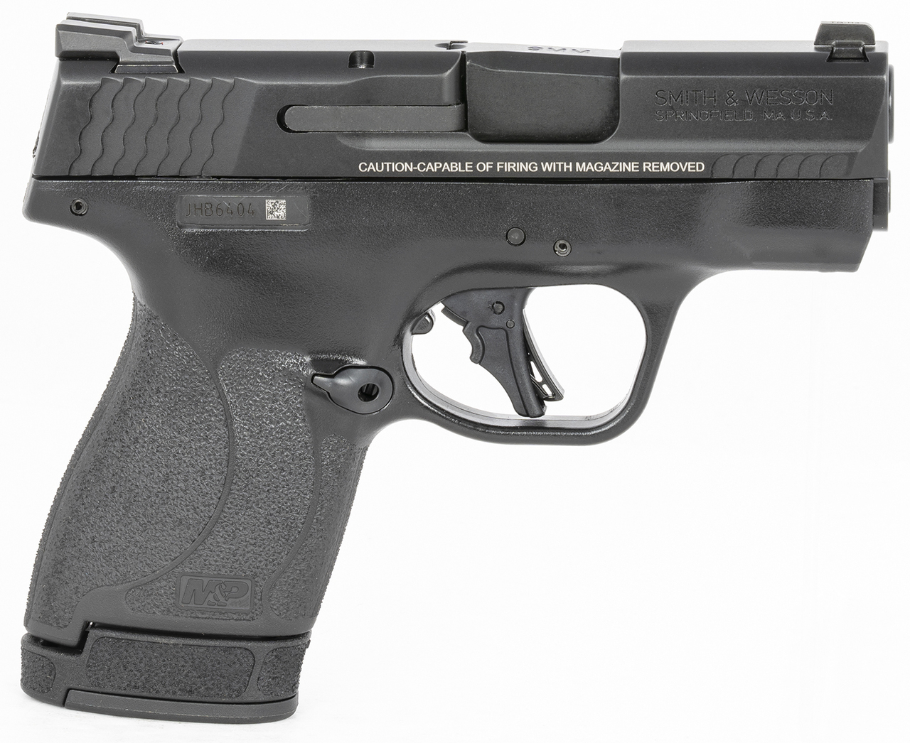 Smith & Wesson, Shield Plus, Striker Fired, Micro Compact, 9mm, 3.1" Barrel, Polymer Frame, No Thumb Safety, Tritium Night Sights, Flat Face Trigger, 3 Mags, 1-10Rd 2-13Rd, Black