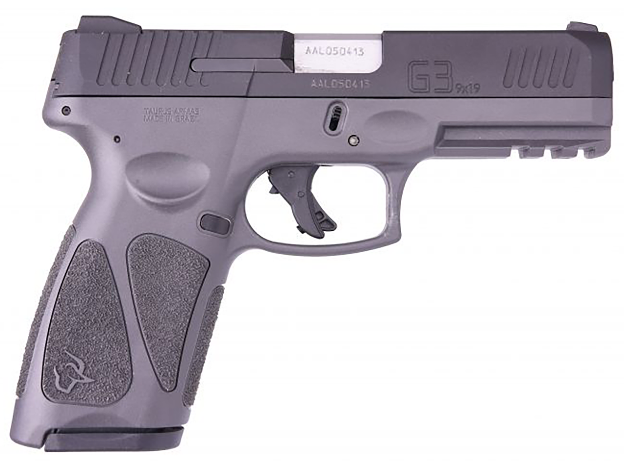Taurus G3 Full-Size 9mm, 4" Barrel, Adj. Rear Sight, Manual Safety, Gray, 15rd/17rd