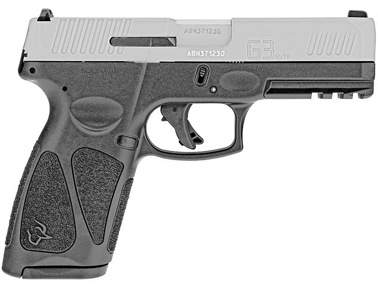 Taurus G3 9mm, 4" Barrel, Manual Thumb Safety, Fixed Sights, Black, 2x15rd Magazines