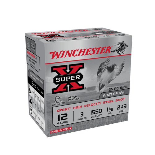 Winchester Super X 12 Ga, 3", 1 1/8 oz, 2 & 3 Shot, 25rd Box