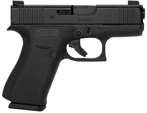 Glock G43X Sub Compact 9mm, 3.41" Barrel, Black, Fixed Sights, 10rd