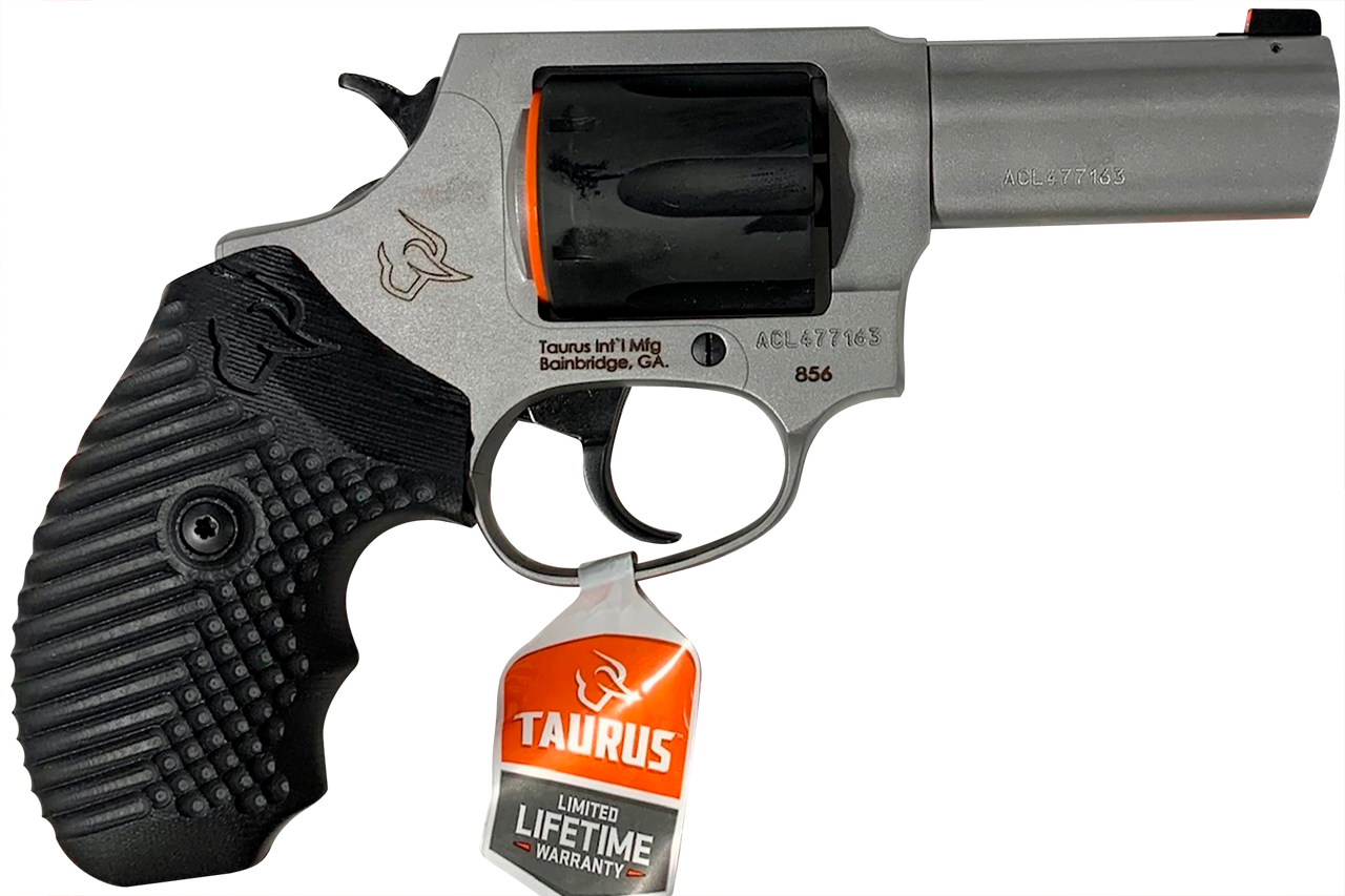 Taurus 856 Defender .38 Spl +P, 3" Stainless Barrel, Black Cylinder, Black VZ G10 Grip, 6rd