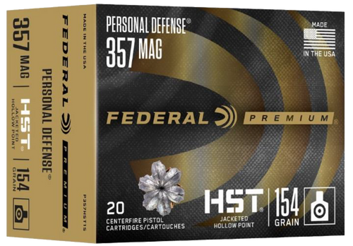 Federal Premium 357 MAG 154gr Jacketed Hollow Point 20rd Box