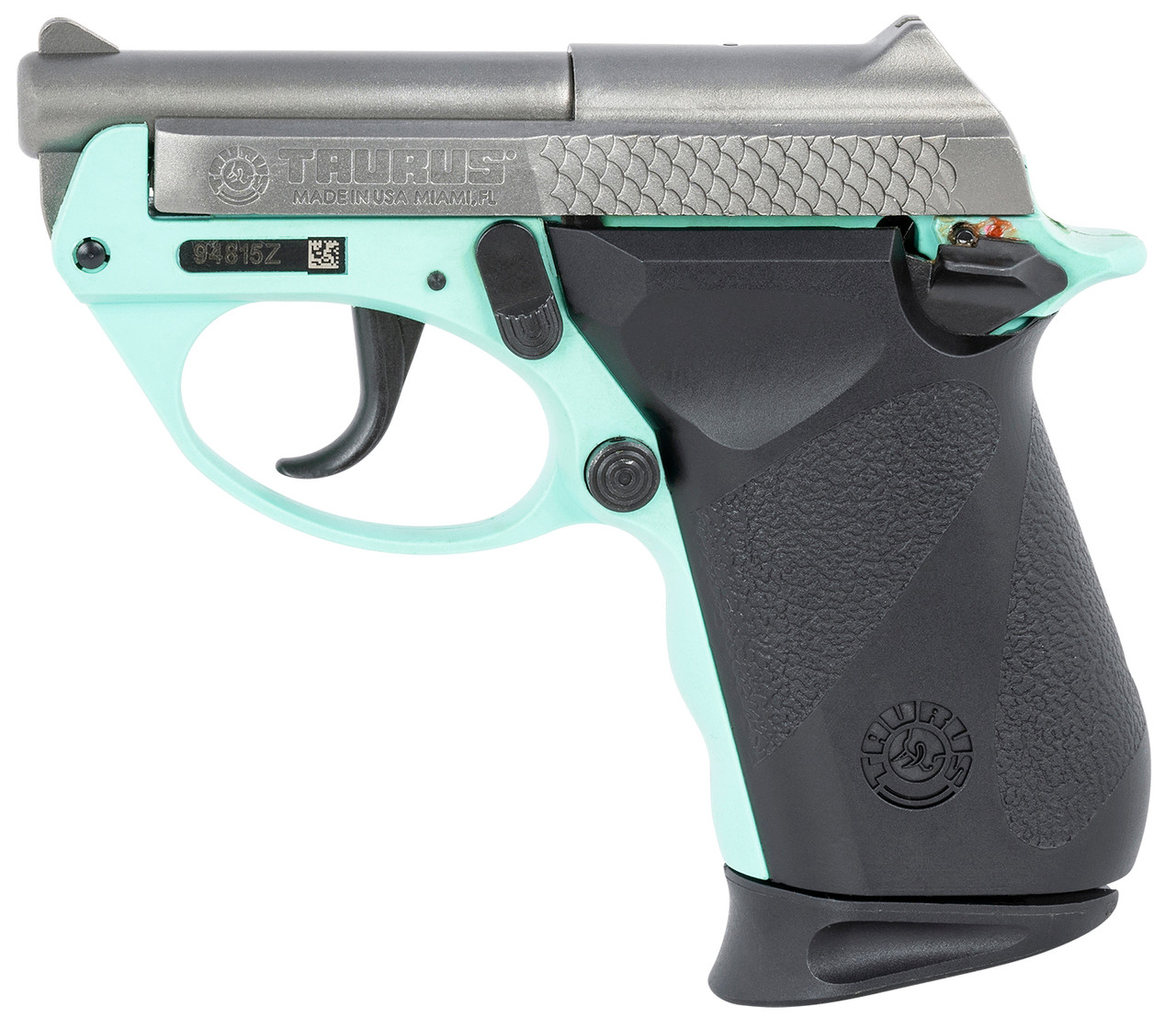 Taurus PT-22 .22 LR, 2.8" Barrel, SS Barrel/Slide, Cyan Polymer Frame, 8rd