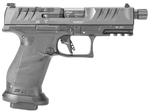 Walther PDP Pro 9mm, 4.6" Threaded Barrel, Black, Optics Ready, 10rd