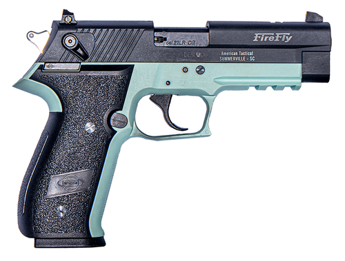 GSG FireFly 22 LR, 4" Barrel, Mint Frame, Black Grip/Slide, 10rd