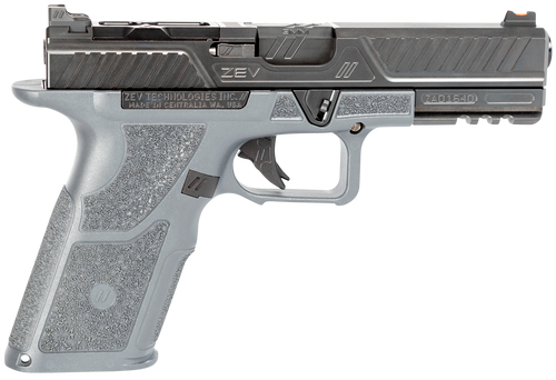 ZEV OZ9 9mm, 4.49" Barrel, Gray Frame, Black Slide, 17rd