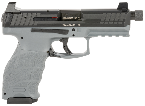 HK VP Tactical 9mm, 4.7" Threaded Barrel, Black Serrated Slide, Gray Frame, 10rd