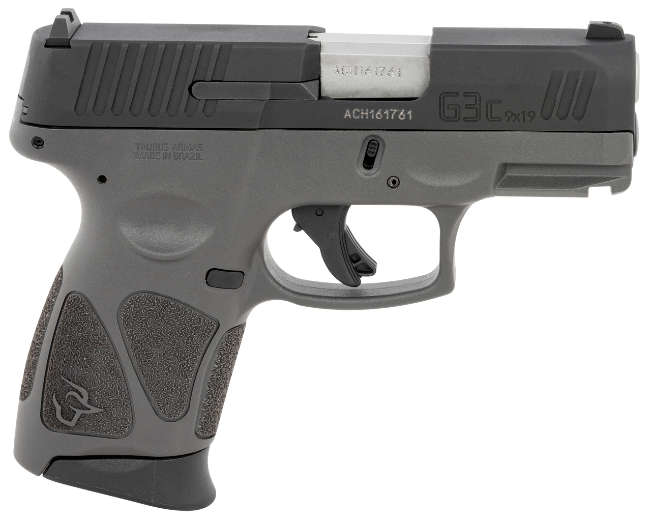 Taurus G3C 3.26" Barrel, Adjustable Rear, Manual Thumb Safety, Gray, 3x12rd Magazines