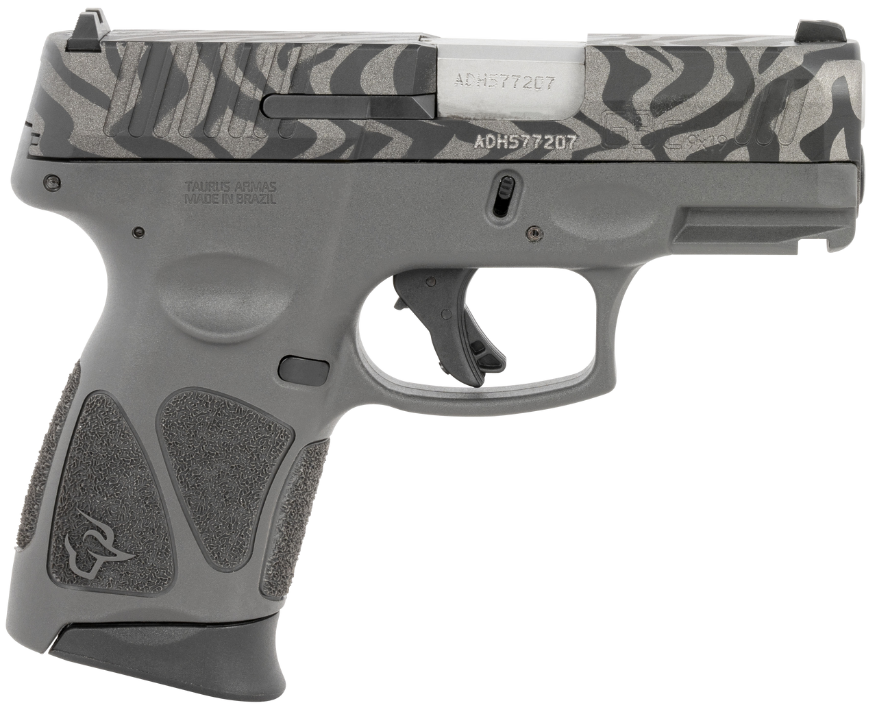 Taurus G3c 9mm, 3.2" Barrel, Serrated Gray Steel Zebra Cerakote, 12rd
