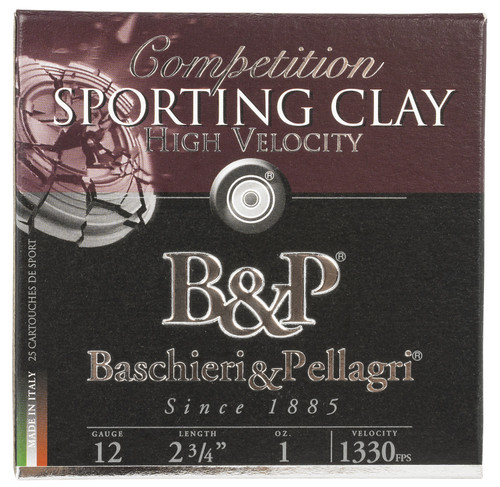 B&P Sporting Clays 12 Ga, 2.75", 1 oz, 8 Shot, 25rd Box