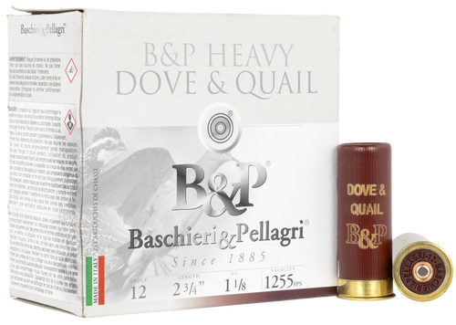 B&P Dove & Quail 12 Ga, 2.75", 1 1/8 oz, 8 Shot, 25rd Box