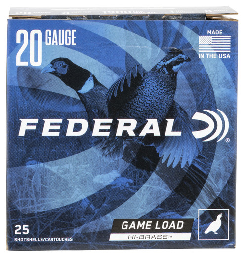 Federal Game-Shok 20 Ga, 3", 1 1/4 oz, 6 Shot, 25rd Box