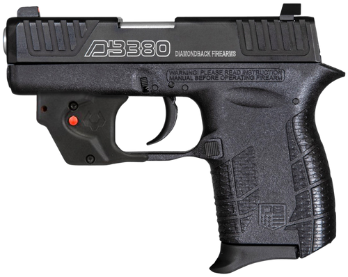 Diamondback DB9 380 ACP, 2.8" Barrel, Black, Includes G4 Viridian Laser, 6rd