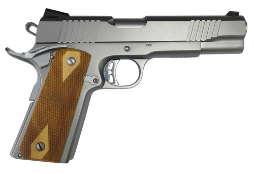 Armscor Rock Series 1911 9mm, 5" Barrel, Silver, Wood Grips, 10rd