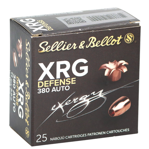 Sellier Bellot Xrg Defense 380 ACP 77gr Solid Copper Hollow Point 25bx 40cs