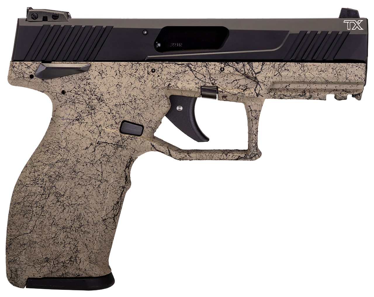 Taurus TX22 22 LR, 4" Barrel, FDE with Black Splatter, 10rd